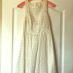 Plenty by Tracy white eyelet dress with cutout